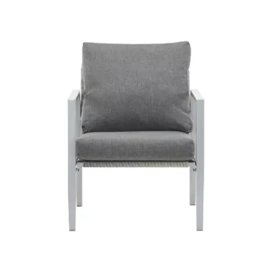 Christopher Knight Home Riley Outdoor Rope and Aluminum Upholstered Club Chair image {9}