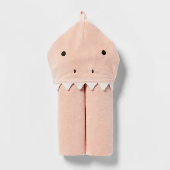 25"x50" Pink Dinosaur Kids' Hooded Towel - Pillowfort&trade; image {3}