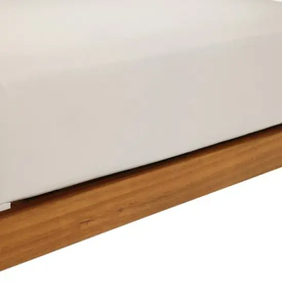 LuxenHome Outdoor Acacia Wood with Rope Sides 4-Person Club Patio Set with Coffee Table image {10}