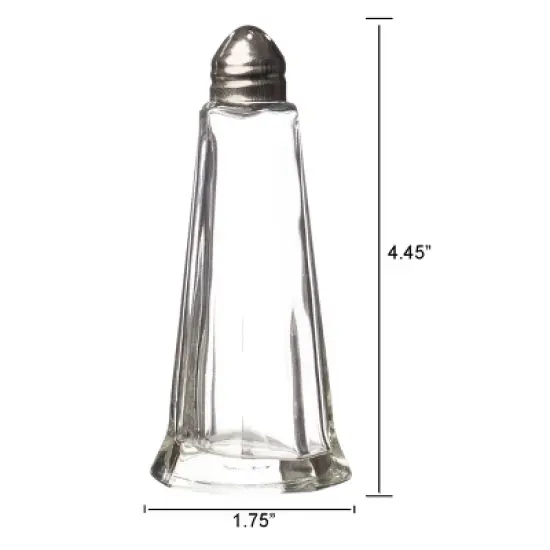 Slickblue Glass Tower Seasoning Shakers &ndash; 1 oz, Bulk 12-Pack with Stainless Steel Screw-On Lids image {2}