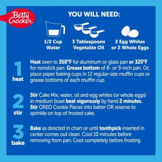 Betty Crocker Oreo White Cake - 9.3oz image {3}
