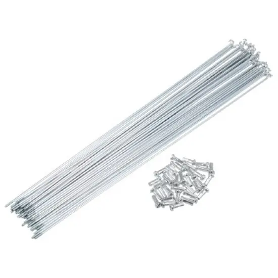 Unique Bargains 14G J Bend Bicycle Galvanized Spokes 36 Pcs image {6}