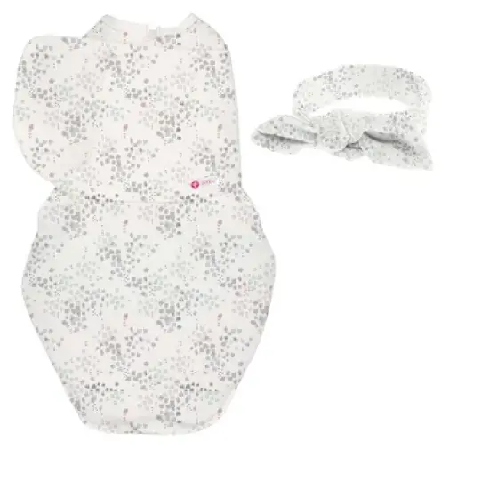embe Newborn Swaddle Wrap and Bow Headband Set (0-3 months) image {9}