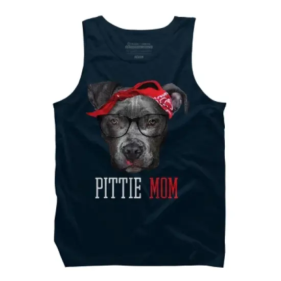 Men's Design By Humans Mother's Day Pittie Mom Pitbull Dog Lovers By dandingroz Tank Top image {4}
