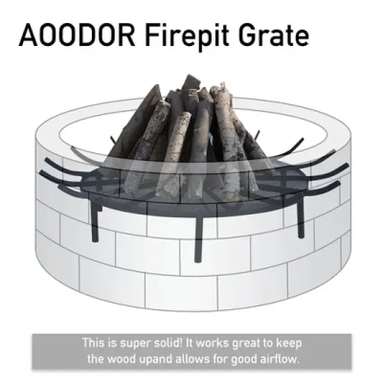 Aoodor Fire Pit Grate Log Round Kindling Tools image {3}