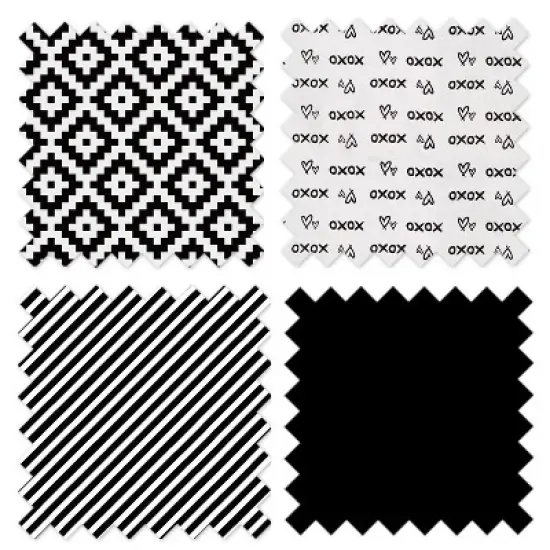 Bacati - Love Black/Gold Kisses/Hugs Changing Pad Cover image {8}