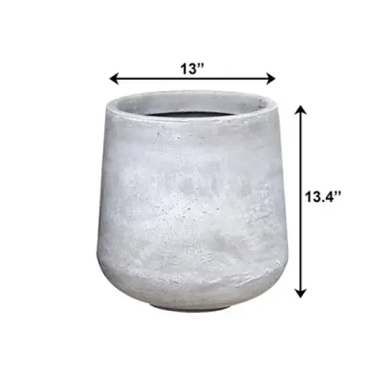 Rosemead Home & Garden, Inc. Concrete Outdoor Planter Pot Natural 13"x13" image {9}