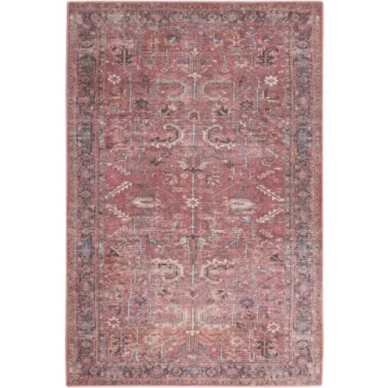 Nicole Curtis Machine Washable Bordered Vine and Bloom Indoor Rug image {10}