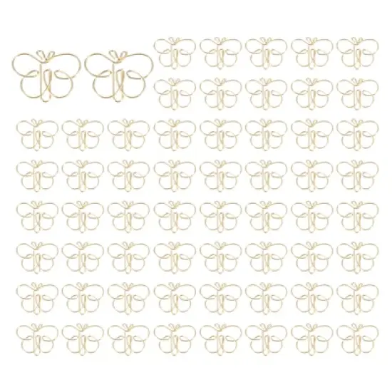 Unique Bargains Butterfly Shape Metal Cute Funny Exquisite Paper Clip Clamp 60 Pcs image {4}