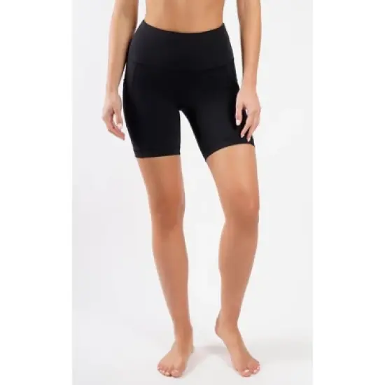 Yogalicious Womens Lux Polygiene Tribeca High Waist 7" Short with Side Pockets image {1}