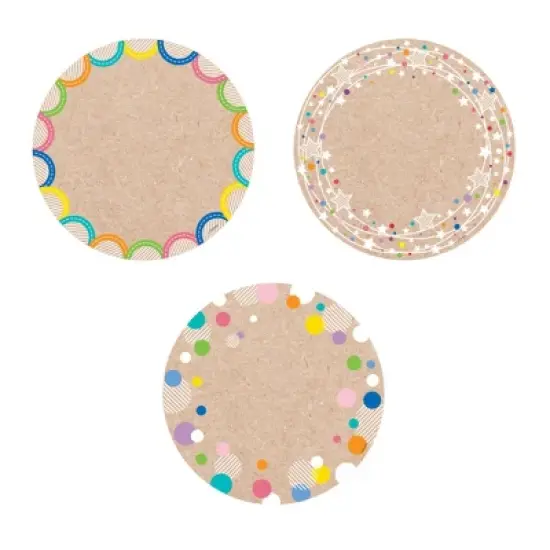 Creative Teaching Press&reg; Krafty Pop Colorful Kraft Cards 6 Inch Designer Cut-Outs, Pack of 36 image {1}