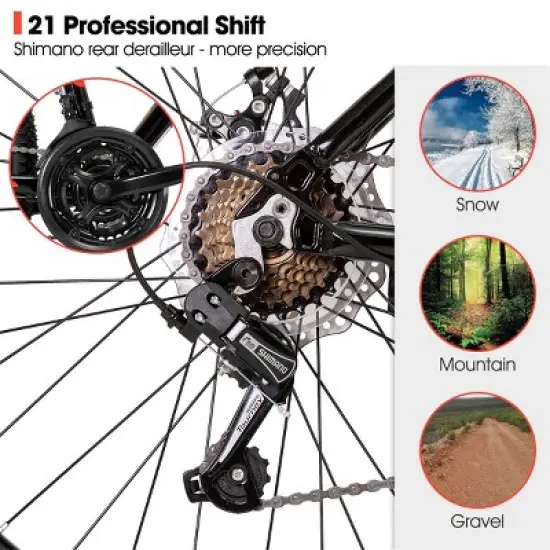 HILAND 26" Mountain Bike for Men Women, 3/6/Multi-Spokes Wheel, 21 Speeds image {8}