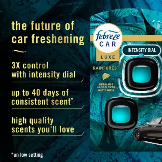 Febreze Luxe Car Air Freshener - Rainforest - 0.14 fl oz/2ct image {1}