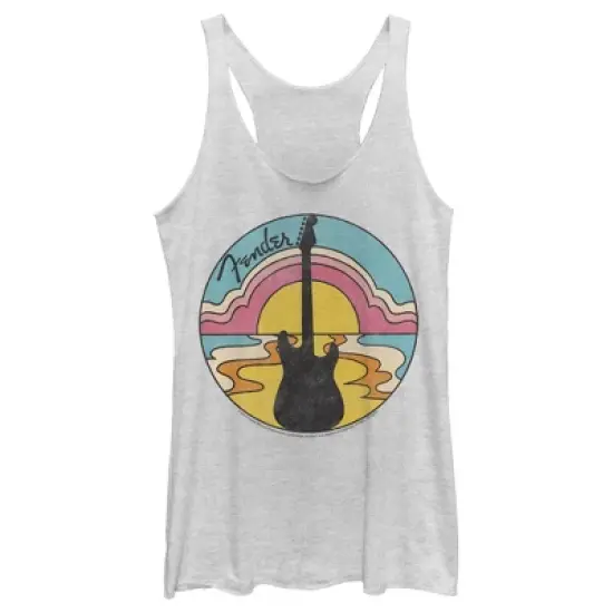 Women's Fender 70s Guitar Silhouette Racerback Tank Top image {3}
