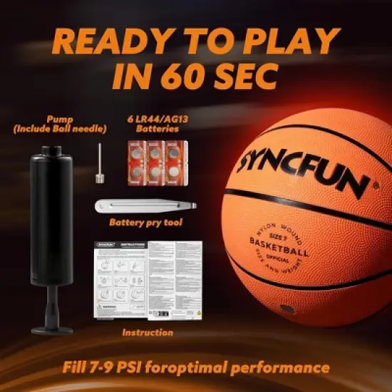 Joyfy Size 7 29.5" Basketball For Kids Teenagers Glow In The Dark LED Light Up for Halloween Glow Party Favors Cool Boy Stuff Toy Gifts Night Games image {2}