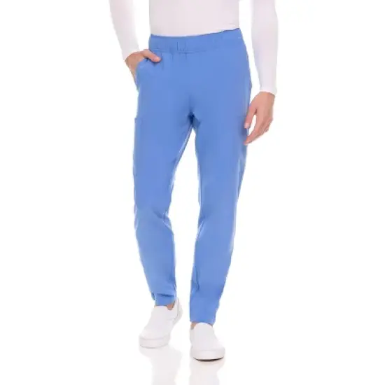 Medichic Men Scrubs Set - Stretch V-Neck Scrub Top with 7-Pocket Pants Workwear image {4}