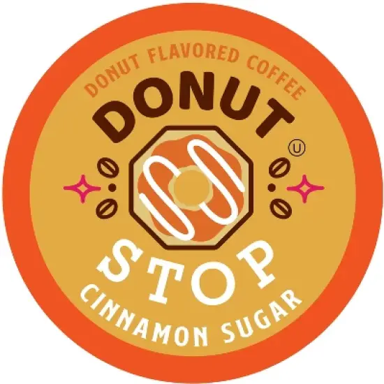 Donut Stop Flavored Coffee Pods,Compatible Keurig 2.0,Cinnamon Sugar Flavor,40Ct image {11}
