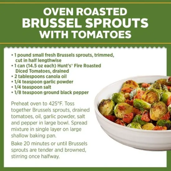 Hunt's 100% Natural Fire Roasted Diced Garlic Tomatoes - 14.5oz image {5}