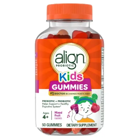 Align Kids' Probiotic Gummy Daily Digestive Supplement - Mixed Fruit- 50ct image {6}