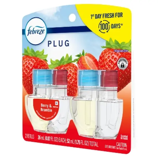 Febreze Odor-Fighting Fade Defy Plug Air Freshener Refill - Berry & Bramble - 0.87 fl oz image {9}