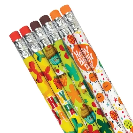 Birthday Pencils (24 Pack) - Fruity & Sweet Scents, #2 HB Lead image {1}