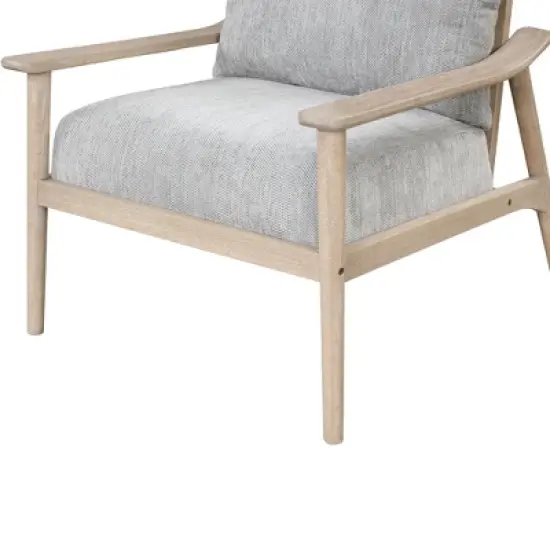 Retro Accent Chair with Solid Wood Frame and Vertical Slatted Back-ModernLuxe image {12}