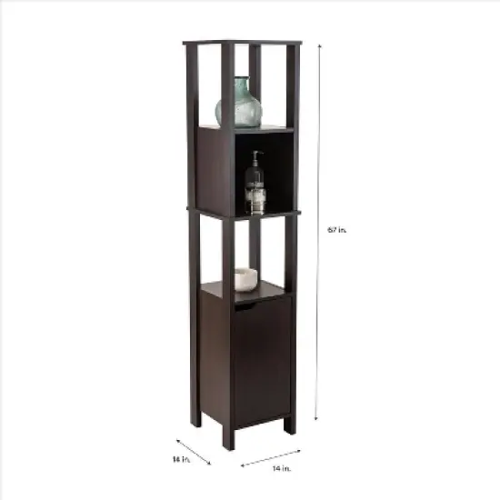 Ambassador Tall Cabinet Espresso - Organize It All image {10}