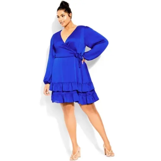 Women's Plus Size  Arya Dress - cobalt | CITY CHIC image {3}