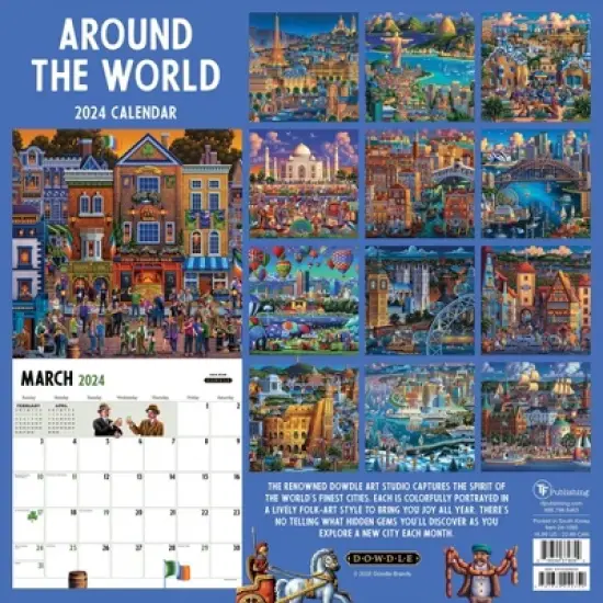 TF Publishing 2024 Wall Calendar 12"x12" Around the World image {4}