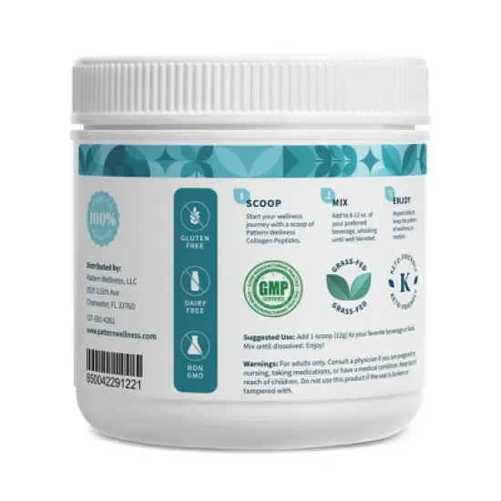 Pattern Wellness Collagen Peptides Powder - Birthday Cake Flavor (12.9 ounces) image {1}