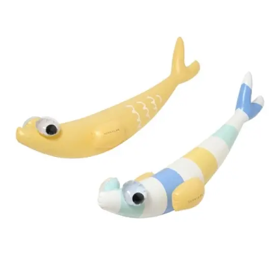 Sunnylife Kids Inflatable Noodles - Finn The Fish, Set of 2 Pool Float Toys image {10}
