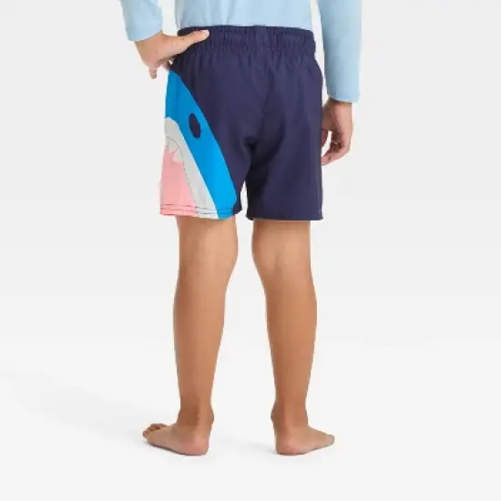 Toddler Boys' Shark Bite Swim Shorts - Cat & Jack&trade; Navy image {1}