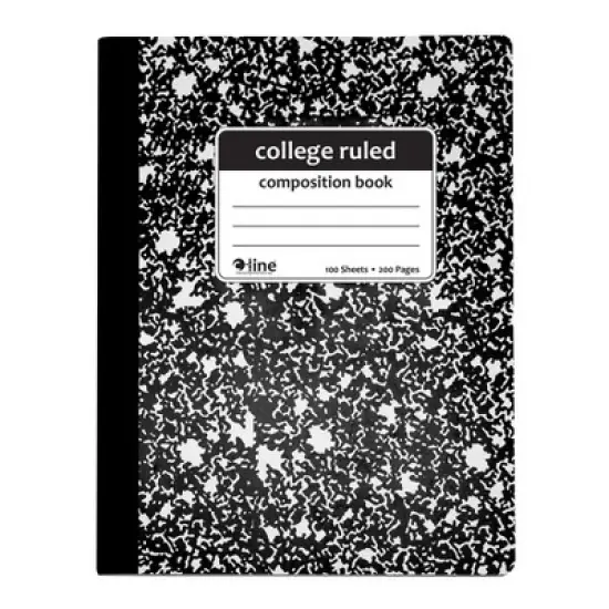 C-Line&reg; Composition Notebook, 100 Page, College Ruled, Black Marble, Pack of 12 image {1}