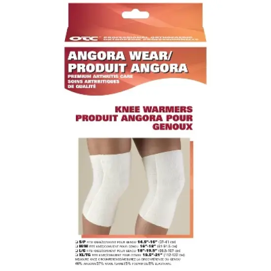 OTC Knee Warmer, Angora, Arthritis Relief, White image {2}
