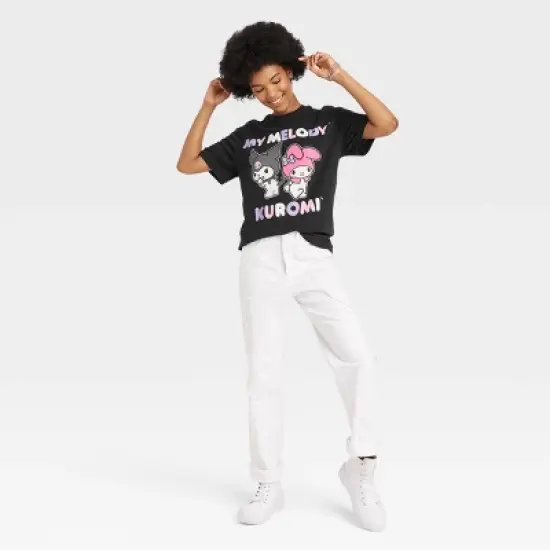 Women's Sanrio My Melody Oversized Short Sleeve Graphic T-Shirt - Black image {2}