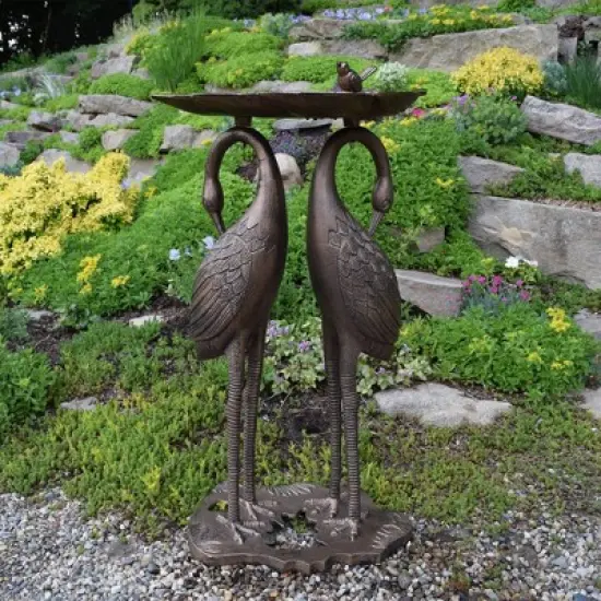 29" Aluminum Birdbath - Oakland Living: Freestanding Pedestal, Weather-Resistant image {3}