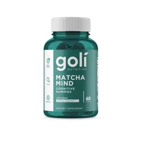 Goli Nutrition Matcha Mind Cognitive Vegan Gummies - 60ct image {9}