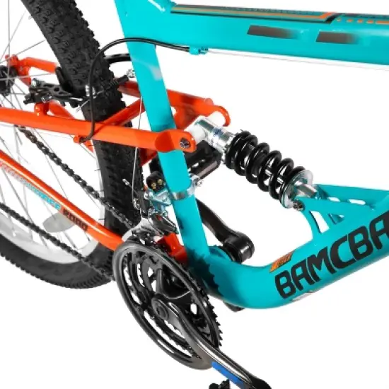 BAMCBASE 26 Inch Men's Mountain Bike, Dual Suspension, 21-Speed, Adult MTB image {3}