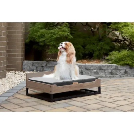 TailZzz Milo Wooden Pet Bed with Mattress  Small / Medium Dog Bed image {4}