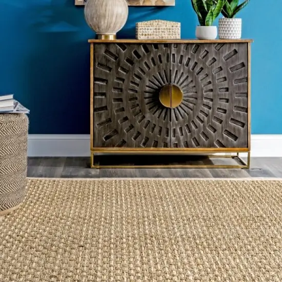 nuLOOM Spero Seagrass Basketweave Area Rug image {6}