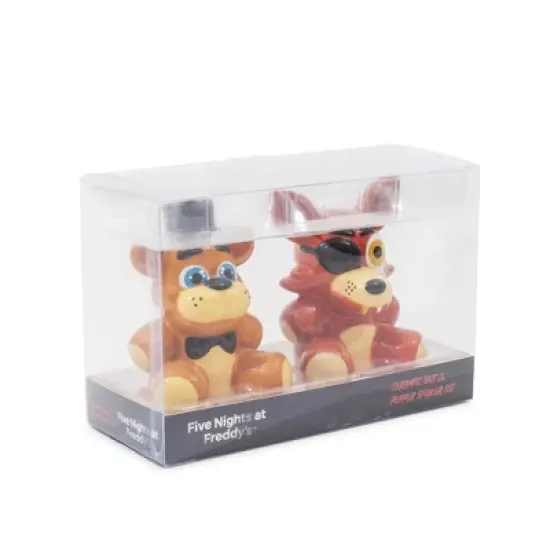 Silver Buffalo Five Nights At Freddy's Freddy and Foxy Ceramic Salt and Pepper Shaker Set image {3}
