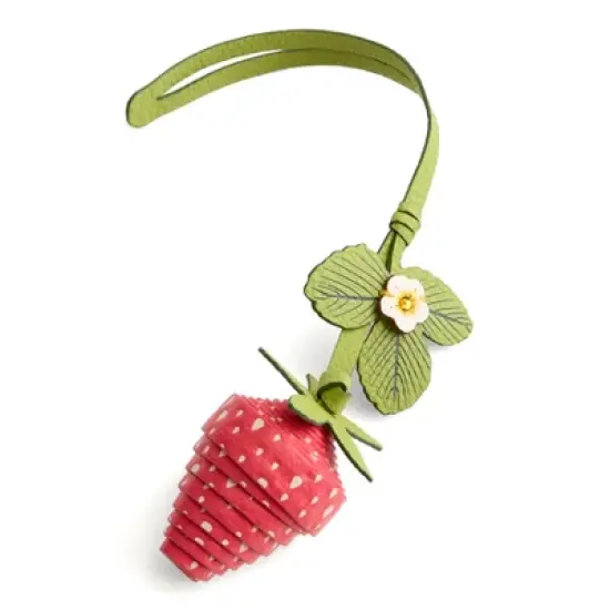 Vera Bradley Women's Faux Leather Strawberry Bag Charm image {2}