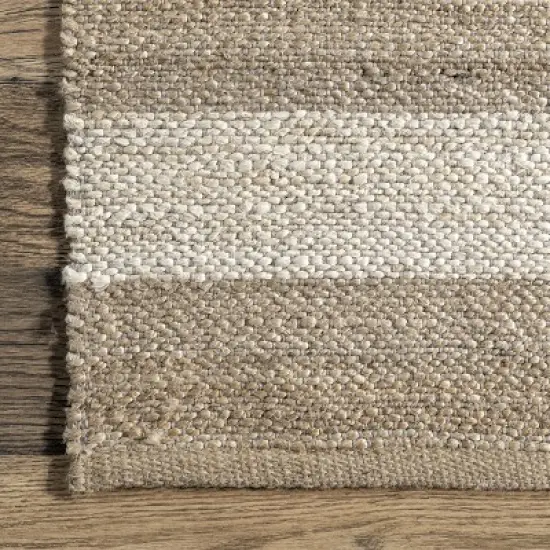 nuLOOM Flatweave Alisia Stripes Jute Area Rug image {4}