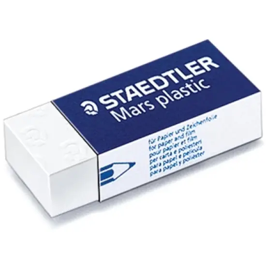 Staedtler Mars Plastic Eraser, White, Pack of 20 image {2}