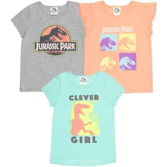 Jurassic World Jurassic World Dinosaur Girls 3 Pack T-Shirts Toddler to Big Kid  image {9}
