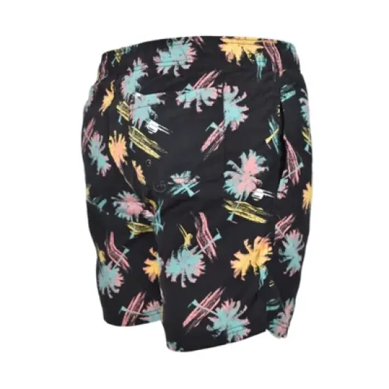 Burnside Men's Bathing Suit Quick Dry 5" Inseam | Black Tropical Islands X-Large image {2}