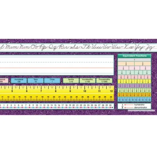 North Star Teacher Resources Traditional Cursive Intermediate Desk Plates, 19" x 5", Pack of 36 image {1}