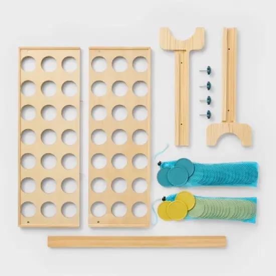 Giant Connect 4 - Embark&trade;: Pine and Plywood Lawn Game for 6+ image {1}