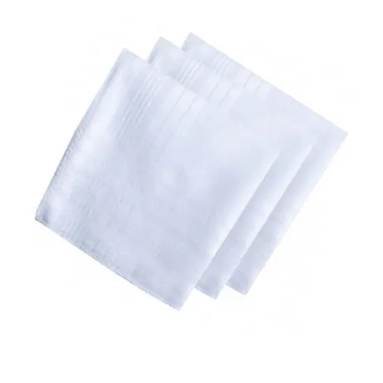 Men's Formal White Extra Soft Finish Handkerchief image {3}