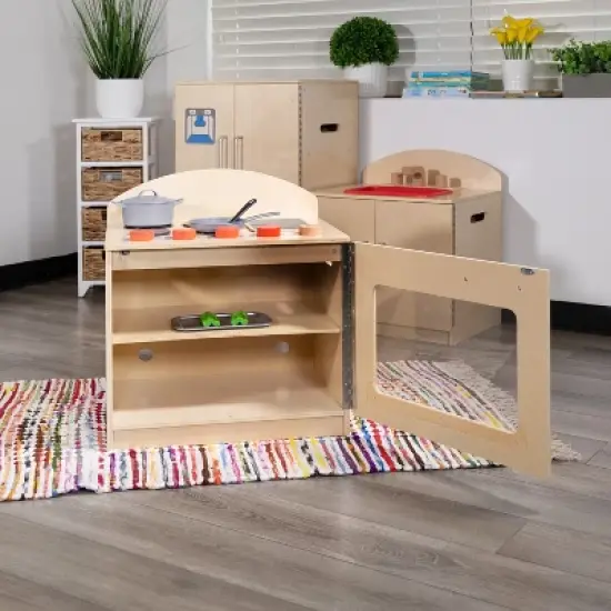 Flash Furniture Children's Wooden Kitchen Stove for Commercial or Home Use - Safe, Kid Friendly Design image {6}